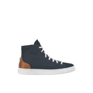 Longchamp Bavlnene Tenisky Námornícka Modrá | 815960-DQF