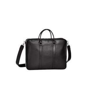 Longchamp Briefcase L Kozene Aktovky Čierne | 729816-KAB