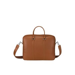 Longchamp Briefcase S Caramel Kozene Aktovky Hnede | 216079-EDV