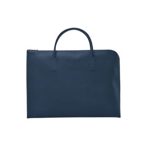 Longchamp Briefcase S Kozene New Námornícka Modrá | 590241-VUY