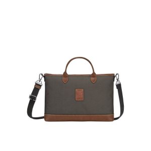 Longchamp Briefcase S Platene Aktovky Hnede | 294805-NLX