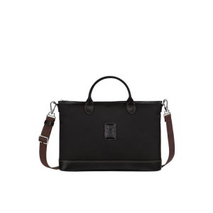 Longchamp Briefcase S Platene Aktovky Čierne | 028549-PFJ