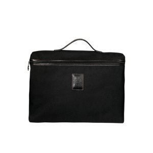 Longchamp Briefcase S Platene Aktovky Čierne | 516097-LYF