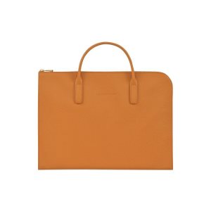 Longchamp Briefcase S Saffron Kozene Aktovky Oranžové | 248639-WJZ