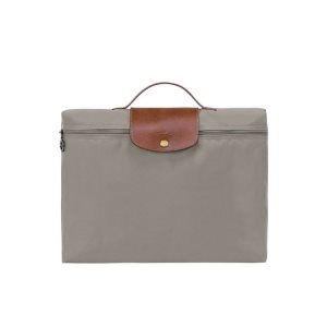 Longchamp Briefcase S Turtledove Recycled canvas New Siva | 401637-GMS