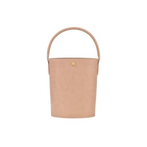 Longchamp Bucket Flowers Kozene Kabelky Svetlo Ruzove | 104537-CAK