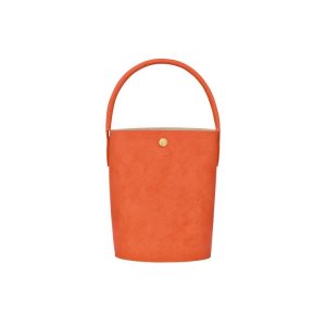 Longchamp Bucket Kozene Kabelky Oranžové | 965173-FXG