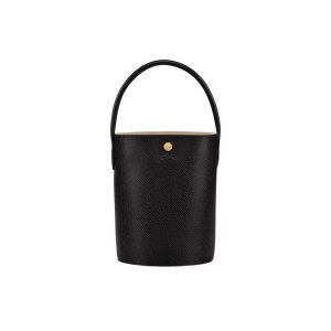 Longchamp Bucket Kozene Kabelky Čierne | 214308-VWL