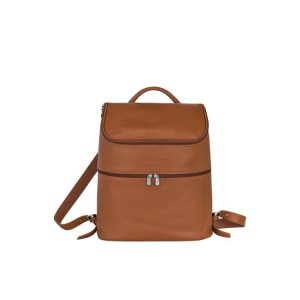 Longchamp Caramel Kozene Batohy Hnede | 708652-CET