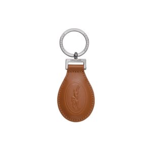 Longchamp Caramel Kozene Kľúčenka Hnede | 068724-BOE