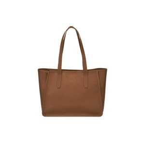 Longchamp Caramel Kozene Taška Cez Rameno Hnede | 093216-VYQ