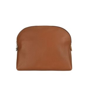 Longchamp Caramel Kozene Toaletné Tašky Hnede | 254136-ZGR