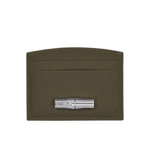 Longchamp Card Kozene Držiteľ Karty Hnedožltý | 053429-LDR