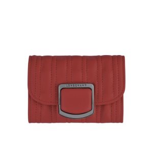 Longchamp Card Kozene Držiteľ Karty Červené | 257469-SWR