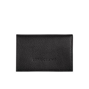 Longchamp Card Kozene Držiteľ Karty Čierne | 075869-NUF