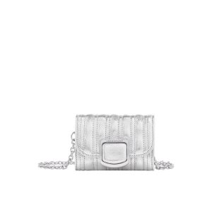 Longchamp Card With Kozene Peňaženka Na Zips Strieborne | 751429-FIX