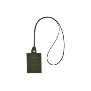 Longchamp Card With Necklace Forest Kozene Držiteľ Karty Zelene | 614075-EKS
