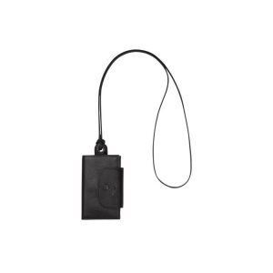 Longchamp Card With Necklace Kozene Držiteľ Karty Čierne | 021937-EQA