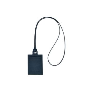 Longchamp Card With Necklace Kozene Držiteľ Karty Námornícka Modrá | 839157-PCR