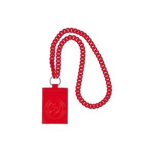 Longchamp Card With Necklace Vermilion Kozene Držiteľ Karty Červené | 098614-MOC