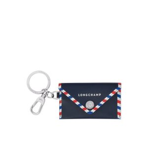 Longchamp Envelope Ring Kozene Kľúčenka Námornícka Modrá | 679234-AST