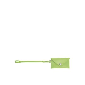 Longchamp Enveloppe Kozene Kľúčenka Zelene Svetlo | 924870-KUN