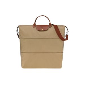 Longchamp Expandable Desert Recycled canvas Cestovné Tašky Hnedožltý | 367051-SFN