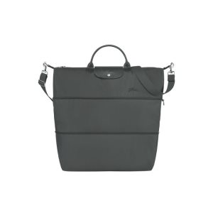 Longchamp Expandable Recycled canvas Cestovné Tašky Tmavo Siva | 583674-AMC