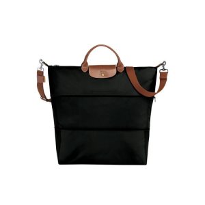 Longchamp Expandable Recycled canvas Cestovné Tašky Čierne | 821465-UBS