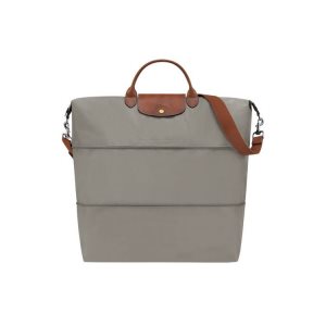 Longchamp Expandable Turtledove Recycled canvas Cestovné Tašky Siva | 389470-BSX