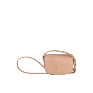 Longchamp Flowers Kozene Mini Tašky Svetlo Ruzove | 746201-JPT