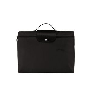 Longchamp Folder Recycled canvas Aktovky Čierne | 128354-NXA