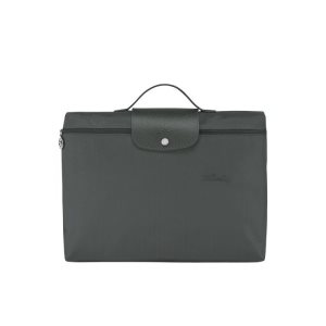 Longchamp Folder Recycled canvas New Tmavo Siva | 754231-BPX