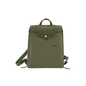 Longchamp Forest Recycled canvas Batohy Zelene | 253809-EWN