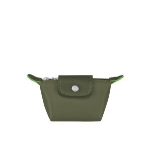 Longchamp Forest Recycled canvas Držiteľ Karty Zelene | 704385-MEH