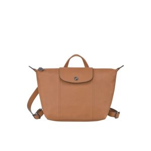 Longchamp Hazelnut Kozene Batohy Béžové | 927165-OPK