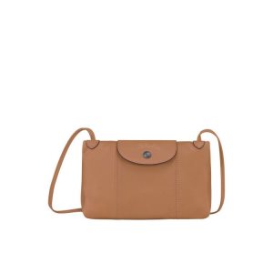 Longchamp Hazelnut Kozene Crossbody Kabelka Béžové | 402586-TSD