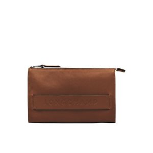 Longchamp High-tech Kozene Pouches Hnede | 982743-VOS