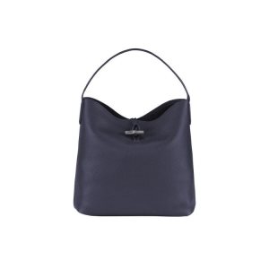 Longchamp Hobo Kozene Taška Cez Rameno Námornícka Modrá | 459270-PTC