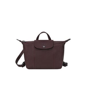 Longchamp Kozene Batohy Bordove | 129580-QOA