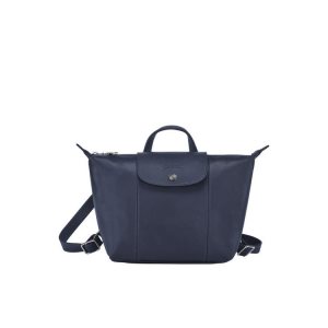 Longchamp Kozene Batohy Námornícka Modrá | 182795-ZDB