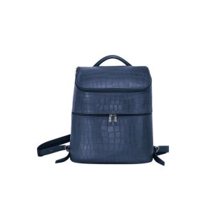 Longchamp Kozene Batohy Námornícka Modrá | 529647-QAO