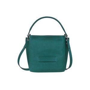 Longchamp Kozene Crossbody Kabelka Siva Zelene | 938207-FTE