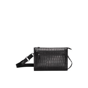 Longchamp Kozene Crossbody Kabelka Čierne | 456910-TXA