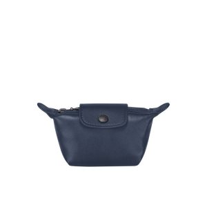 Longchamp Kozene Držiteľ Karty Námornícka Modrá | 473056-DAH