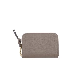Longchamp Kozene Držiteľ Karty Siva Hnede | 683571-UZW
