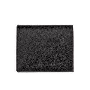 Longchamp Kozene Držiteľ Karty Čierne | 071258-WLB
