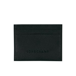 Longchamp Kozene Držiteľ Karty Čierne | 367281-ACB