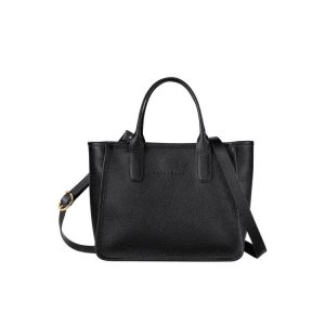 Longchamp Kozene Kabelky Čierne | 819704-QMS