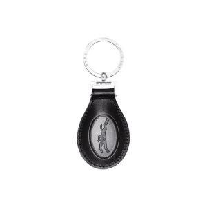 Longchamp Kozene Kľúčenka Čierne | 976843-HSL